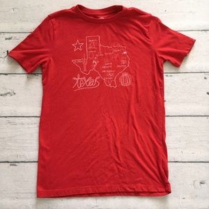 used Old Navy red Texas map shirt kids teen XL 14-16